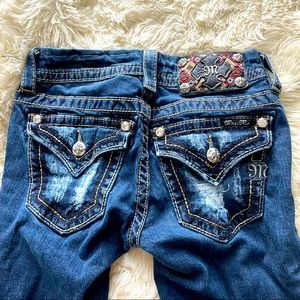 Miss me jeans-size24- blue- signature boot